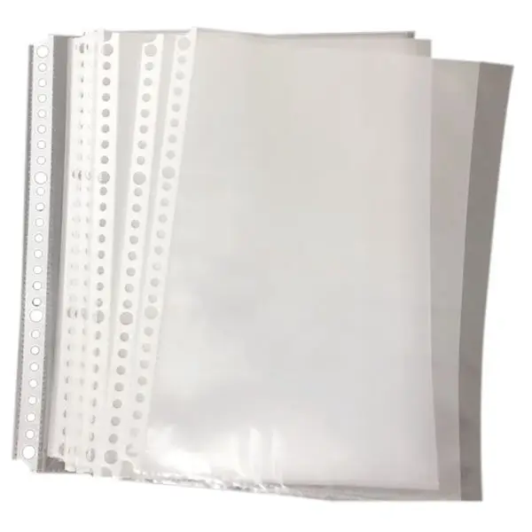 

Pack of 200 A5 Clear Punched Pockets - Plastic Poly Folders