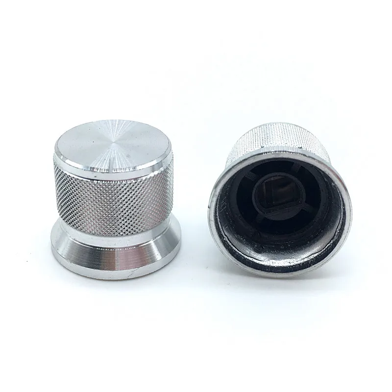 2pcs Roatry Encoder Switch Caps Potentiometer Aluminum Alloy Knob 20x17mm Half Shaft Type