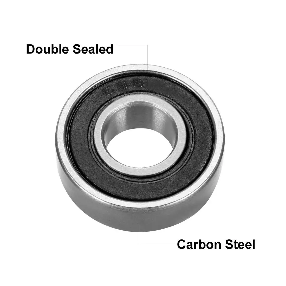 698-2RS Deep Groove Ball Bearing Double Sealed 8Mm X 19Mm X 6Mm Carbon Steel Bearings (Pack Of 10)