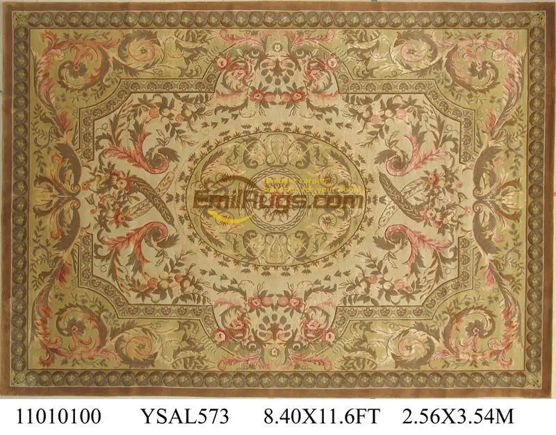 Top Fashion Tapete Details About 8.4' X 11.6' Hand-knotted Thick Plush Savonnerie Rug Carpet Made To Order ysal573gc88savyg2