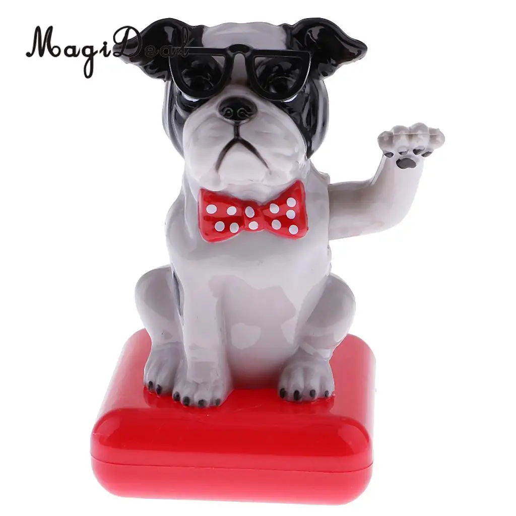 MagiDeal Solar Powered Dancing   Toy Car Ornament Bobble Head Dog Animal Toy for Home Office Desk Table Decor 10Kinds