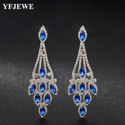 Big Crystal Drop Earrings Elegant Lady 2019 Brand New Fashion Wedding Jewelry Rhinestones Earring For Women Hot Sale E558