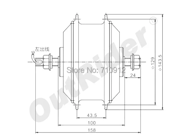 

2018 High-speed 128 24V250W Front V-Brake Motor For MINI CE Approved Electric Bike/Ebike/Pedelec MOTOR KIT Parts 340rpm OR01B1