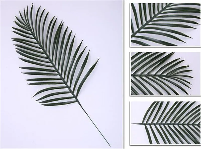 

New 100pcs Cute Big Green Palm Leaves Plastic Fake Plant Artificial Leaf Home Office Decoration diy Hanging Artificial Leaves