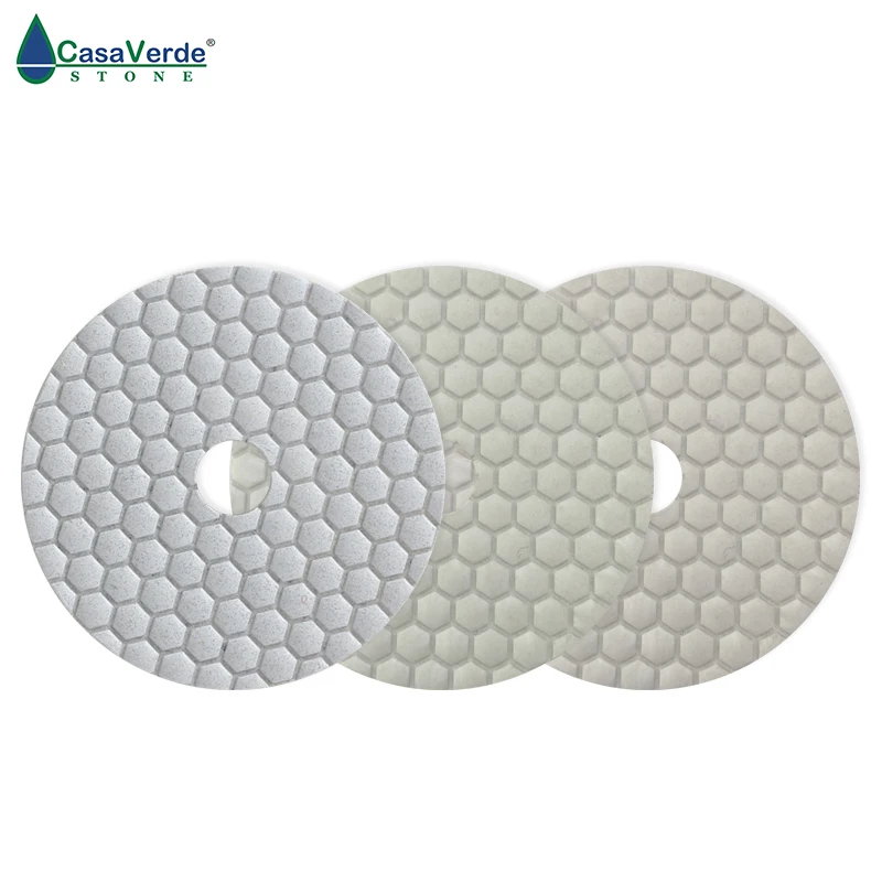 3 inch 80mm diamond dry 3 step polishing pads for granite,marble, Engineered stone or concrete