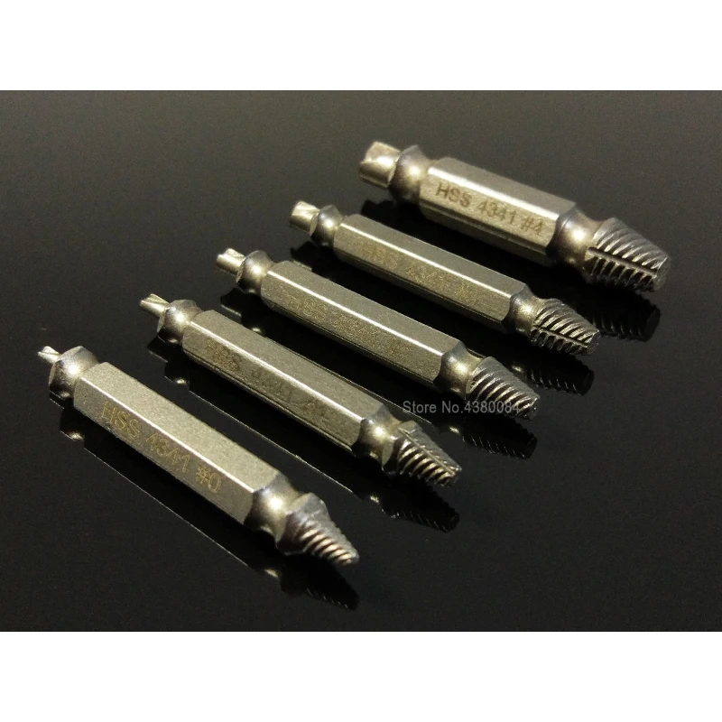 4Pcs Set BROKEN SCREW EXTRACTOR HSS broken stud spanner Slide teeth/damaged/corroded screw removal tools