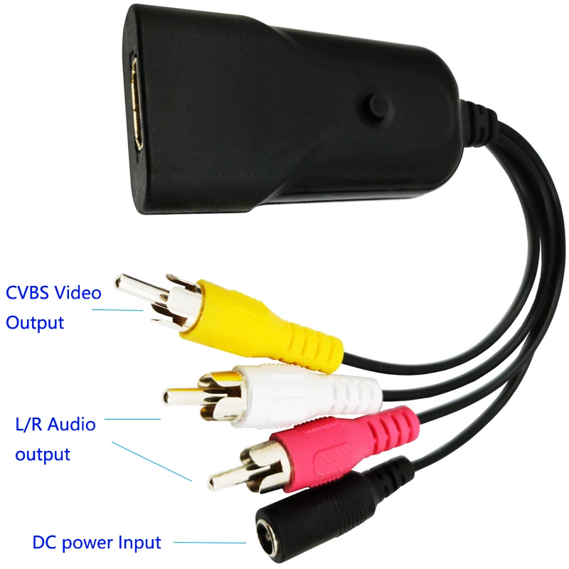 HDMI zu AV CVBS 3RCA Konverter Weiblichen zu Männlichen Adapter HDMI2AV Adapter Standard HD Interface für PS3 für PS4 HDTV VHS HD DVD