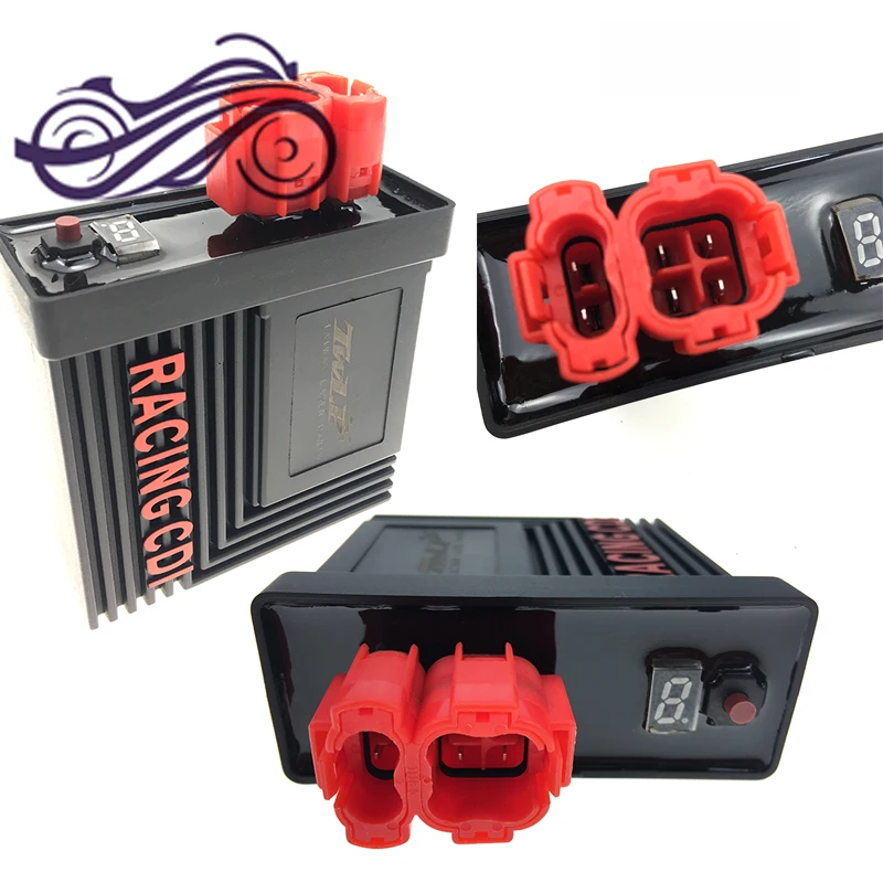 Moduł zapłonowy CDI 6-pinowy, cyfrowy, regulowany, wyścigowy, do skuterów, motorowerów i quadów GY6 125 150cc 139QMB 152QMI 157QMJ CG, poprawiający osiągi.