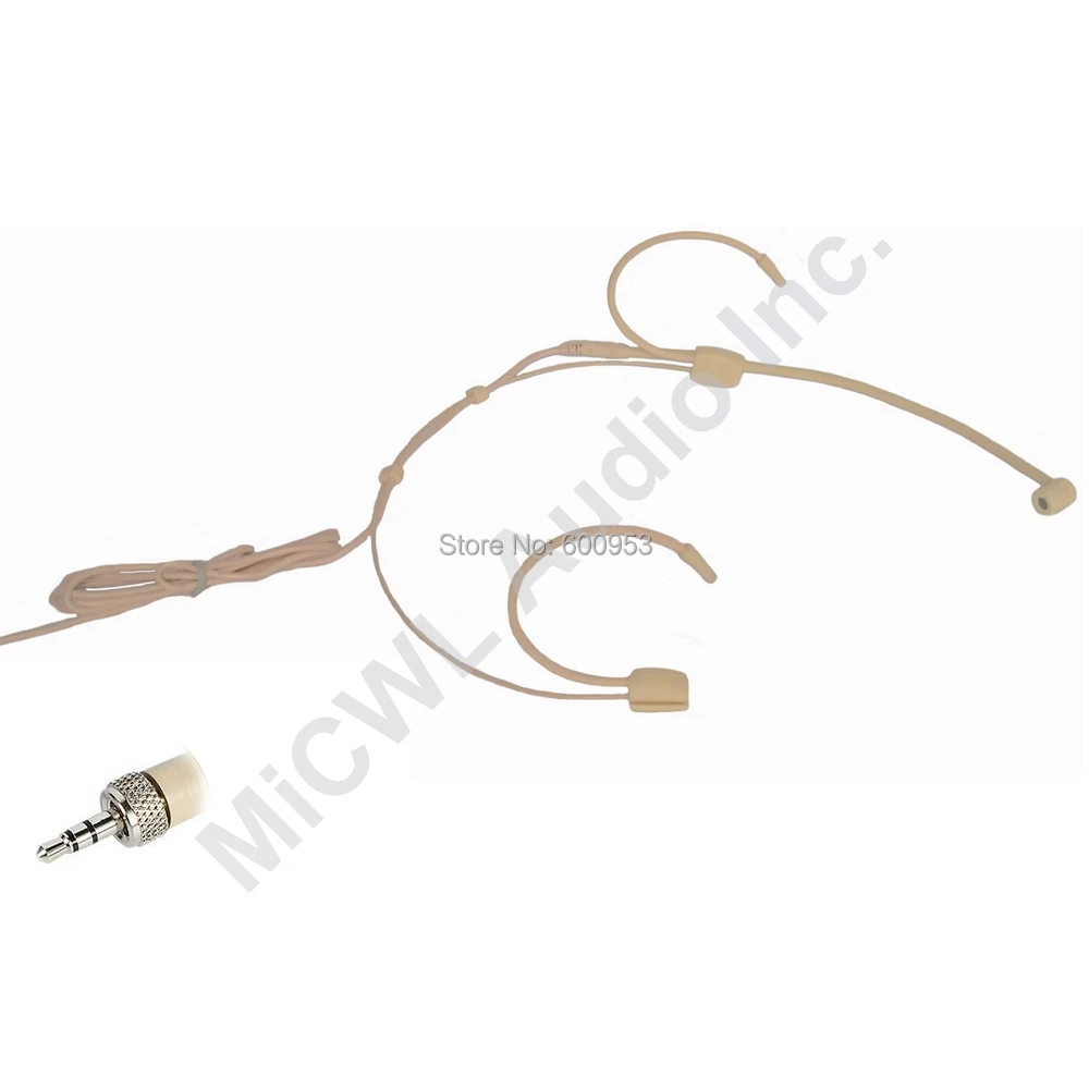 

Beige Dual ear Headset Headworn Microphone Mics For MiRro Sennheiser AKG Shure Wireless Mics System mini 3Pin 4Pin 1/8 OM68-520