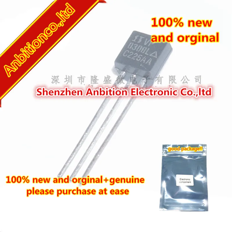 10pcs 100% new and orginal TO-92 VP0300L MOS PNP P-Channel 30-V (D-S) MOSFETs in stock