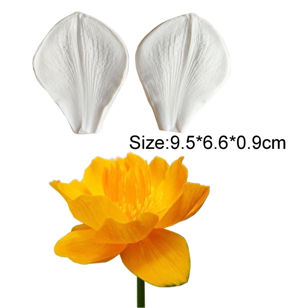Nasturtium Petal Veiners Silicone Molds Fondant Sugarcraft Gumpaste Clay Water Paper Cake Decorating Tools CS338