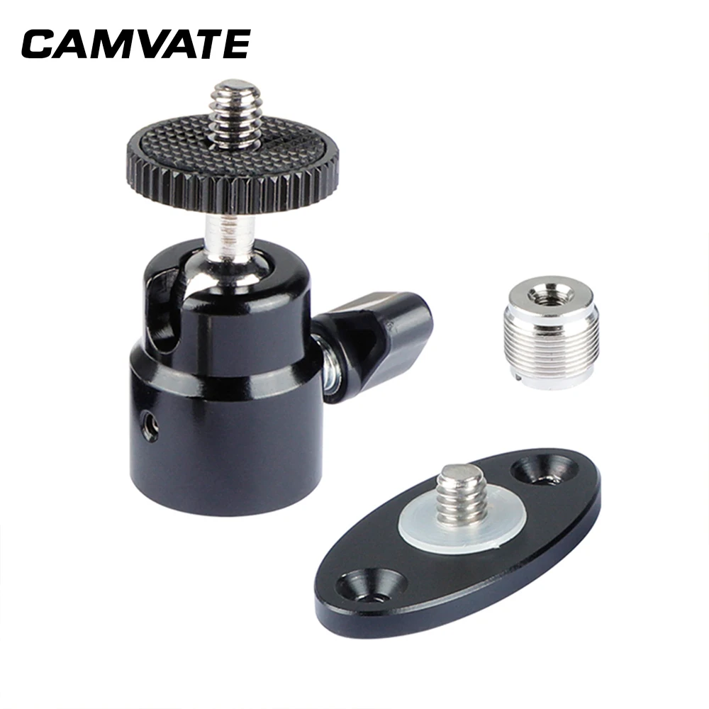 Регулируемое настенное/потолочное крепление CAMVATE с мини-шаровой головкой с поворотом на 360 ° и винтовым разъемом 5/8-27 для подключения микрофона/монитора