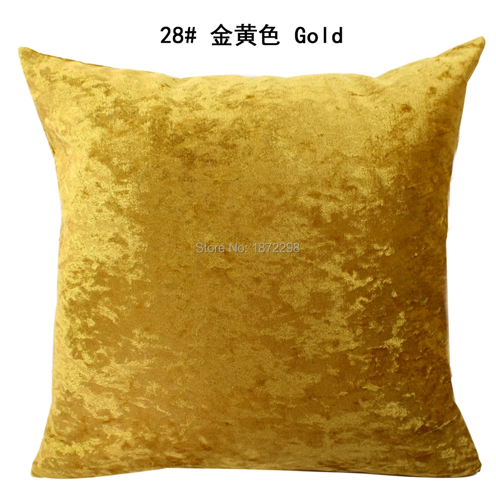 Customized Size Ice Velvet Cushion Cover 40/50/60/70cm Solid Color Throw Pillow Case Home Living Room Sofa Decor