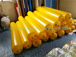 Sell yellow PVC inflatable floating tube, PVC inflatable buoy, floating objects on the water