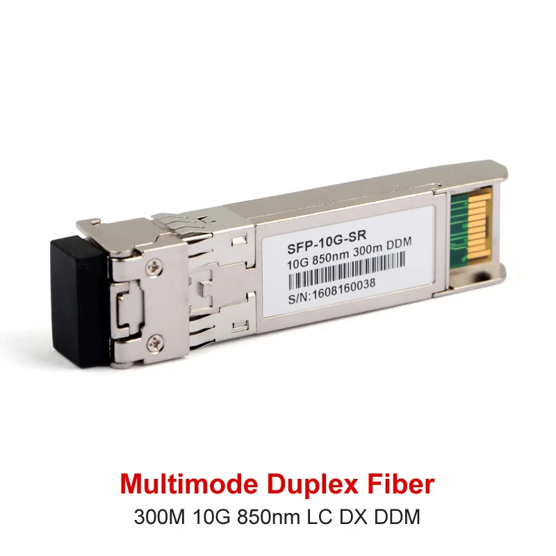 

Double Fiber Optical SFP Transceiver Module Gigabit Multimode Ethernet Compatible Switch 10G 300M MM 850nm LC Connector