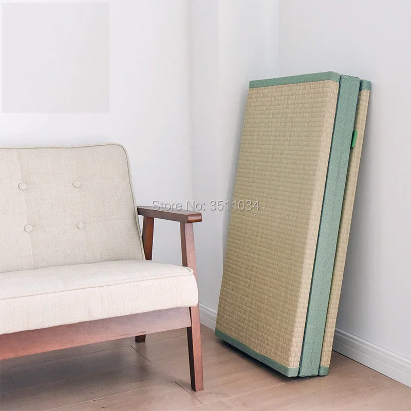 Fashion Japanese Traditional Tatami Mattress Folding Mat Straw Rushes Grass Floor Mat For Yoga Sleeping Tatami Mat Bay Window