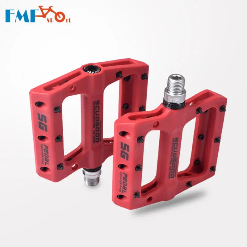 

Nylon Fiber Bicycle Pedals, Ultralight, Professional MTB Road Bike Parts, Non-Slip Flat Platform, High Quality, 3 Bearings