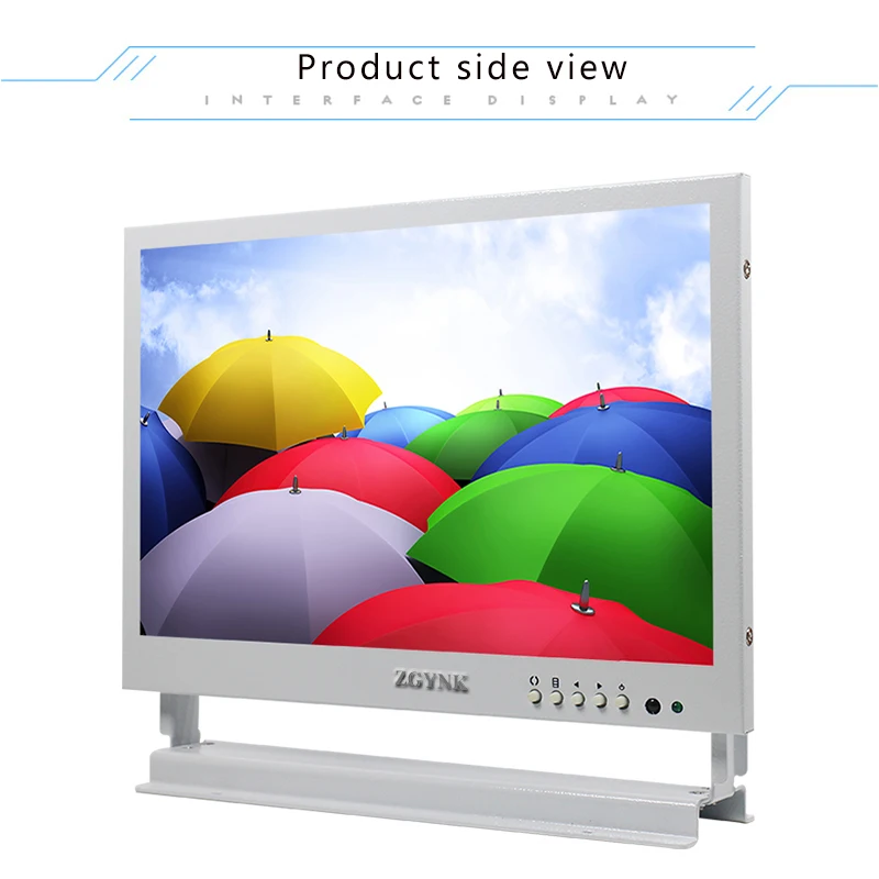 New white 10 inch ultra-thin metal security monitoring display LCD HD HDMI industrial BNC monitor medical display