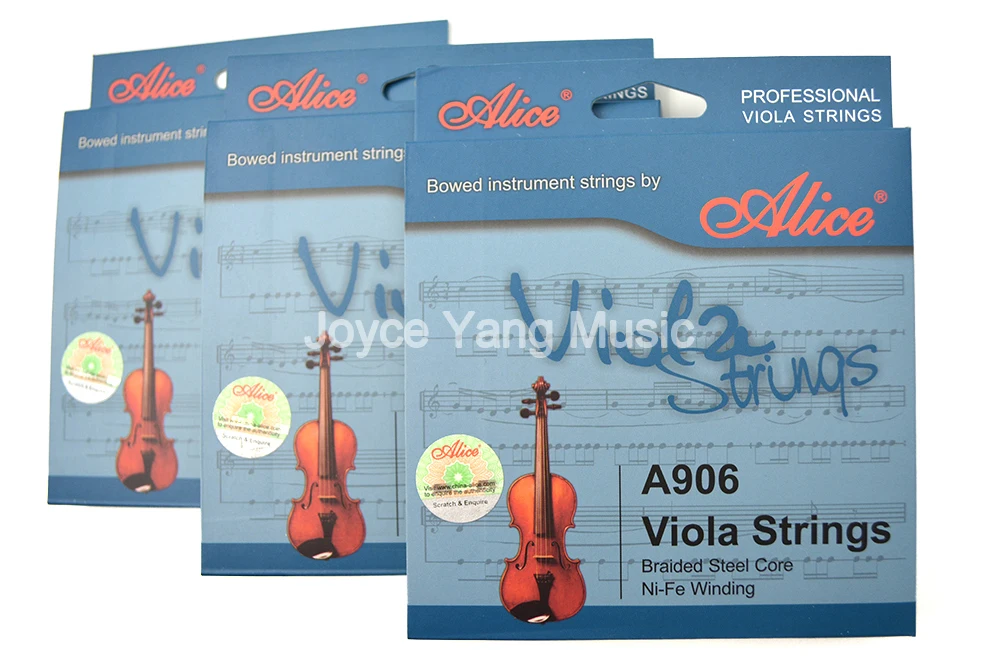 

3 Sets of Alice A906 Viola Strings Stranded Braided Steel Core Ni-Fe Winding 1st-4th Strings Free Shipping