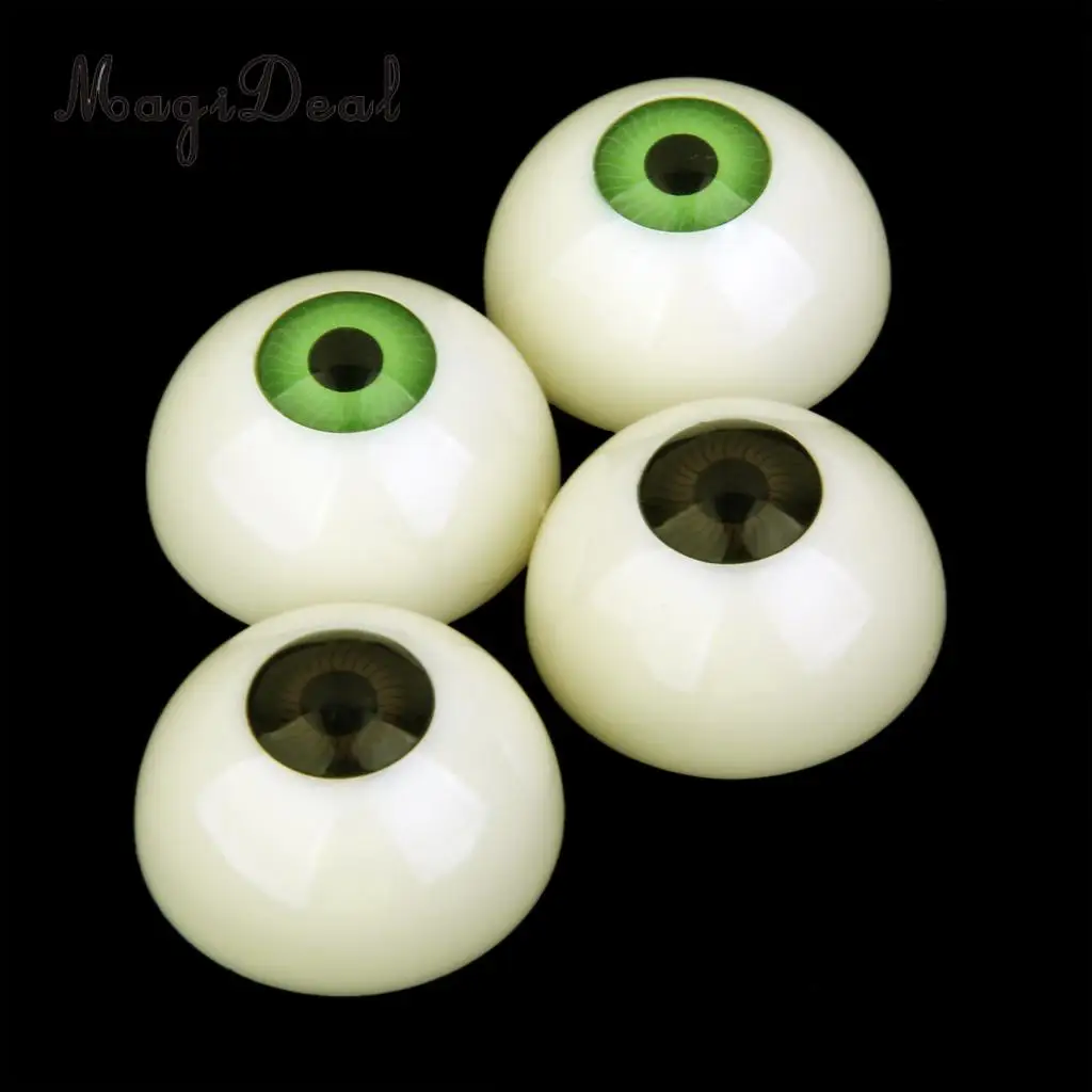 Magideal 2 Pairs Plastic Half Ronde Holle Oogbollen 30Mm Voor Pop Dier Masker Schedel Halloween Prop Diy Ambachtelijke Speelgoed