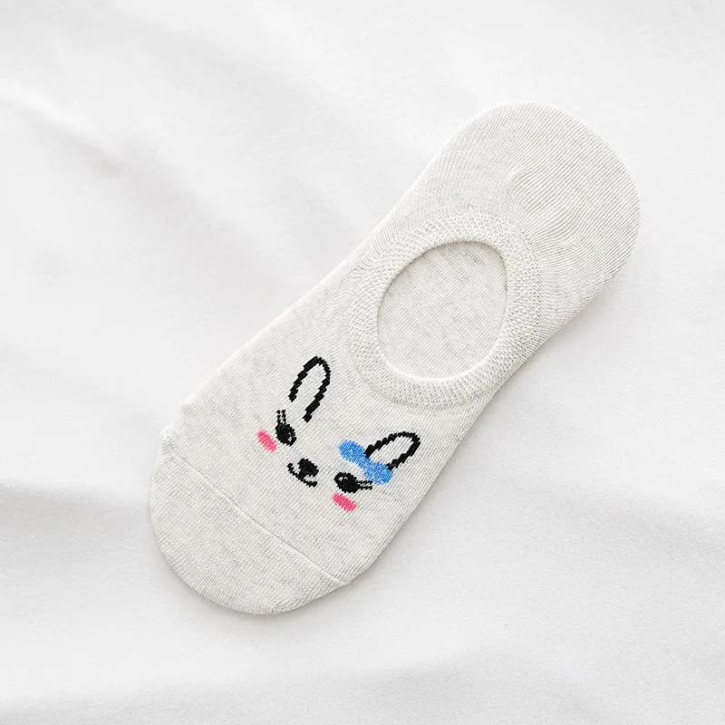 Japanese Spring Summer Small Animal Woman Invisible Socks Cotton Rabbit Fox Cartoon Socks girl boy hosiery 1pair=2pcs ws105