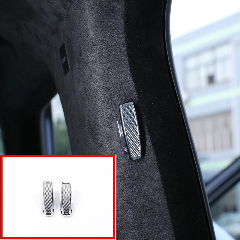 2 Pcs Aluminum Alloy B Pillar Hook Trim For Land Rover Range Rover Vogue SV 2013-2016 Car Accessory