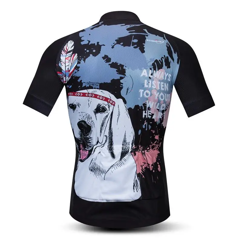 Weimostar Labrador Retriever Cycling Jersey Summer Sport Bicycle Clothing Quick Dry MTB Road Bike Jersey Breathable Cycling Wear