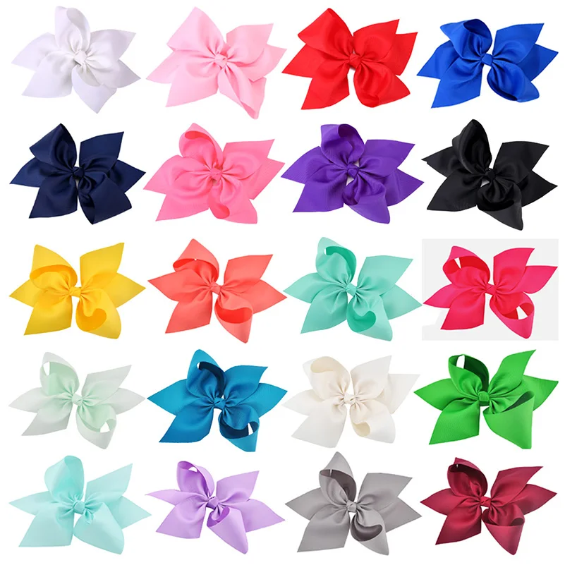 

20 Pcs/lot 10 Inch girls hair bows cute ribbon bowknot headwear for children baby hairpins kids hair Accessories