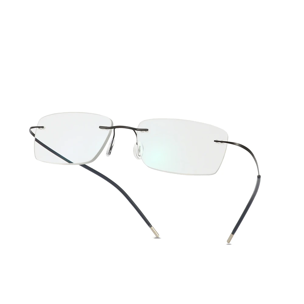 Titanium Rimless Glasses Myopia Glasses Photochromic glasses Men Women Chameleon Glasses Lens with Diopters -1.0 1.5 2.0 2.5 3.0