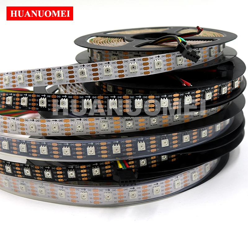 5M 72LEDs/m APA102 Digital Pixel RGB LED Strip 5050 SMD APA-102C 5V Lamp Addressable Backlight Digital TV Lights Flexible Tape