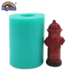 Fire Hydrant Silicone Candle Mold Fondant Cake Mold For Candle Making Polymer Clay Cement Plaster Decoration Crafts Tools