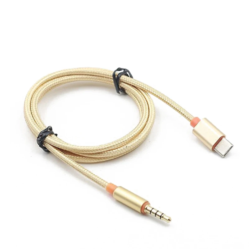 Adaptador de Cable de Audio tipo C a 3,5 Mm, conector USB tipo C, Cable auxiliar para altavoz de coche, Samsung y Xiaomi, 10 unids/lote
