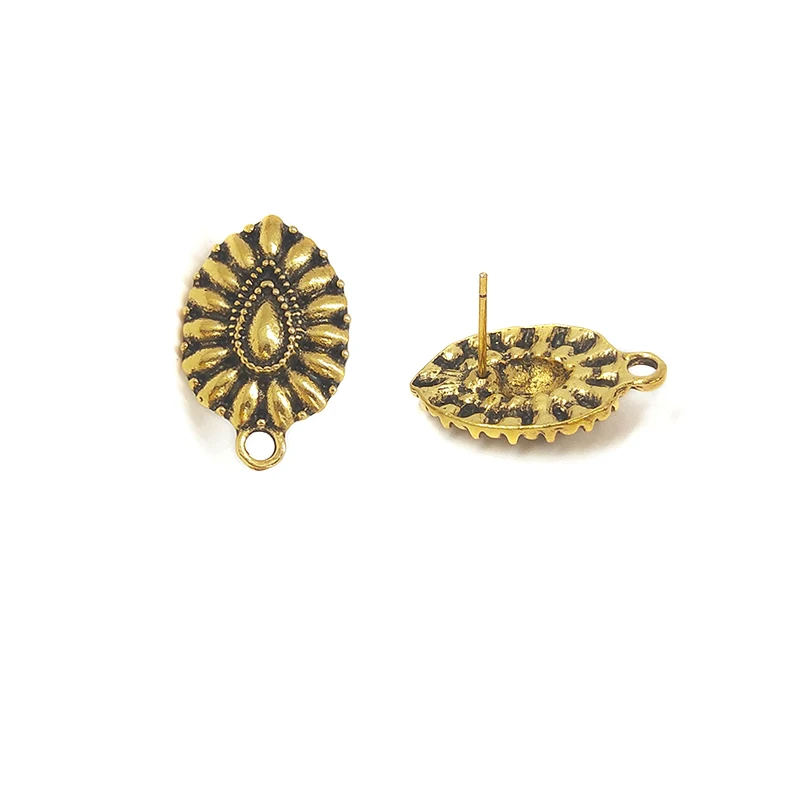 New Fashion 22mm 10pieces/bag Zinc Alloy Gold Water Drop Earring Base Connectors Linkers for DIY Earring Jewelry Accessories