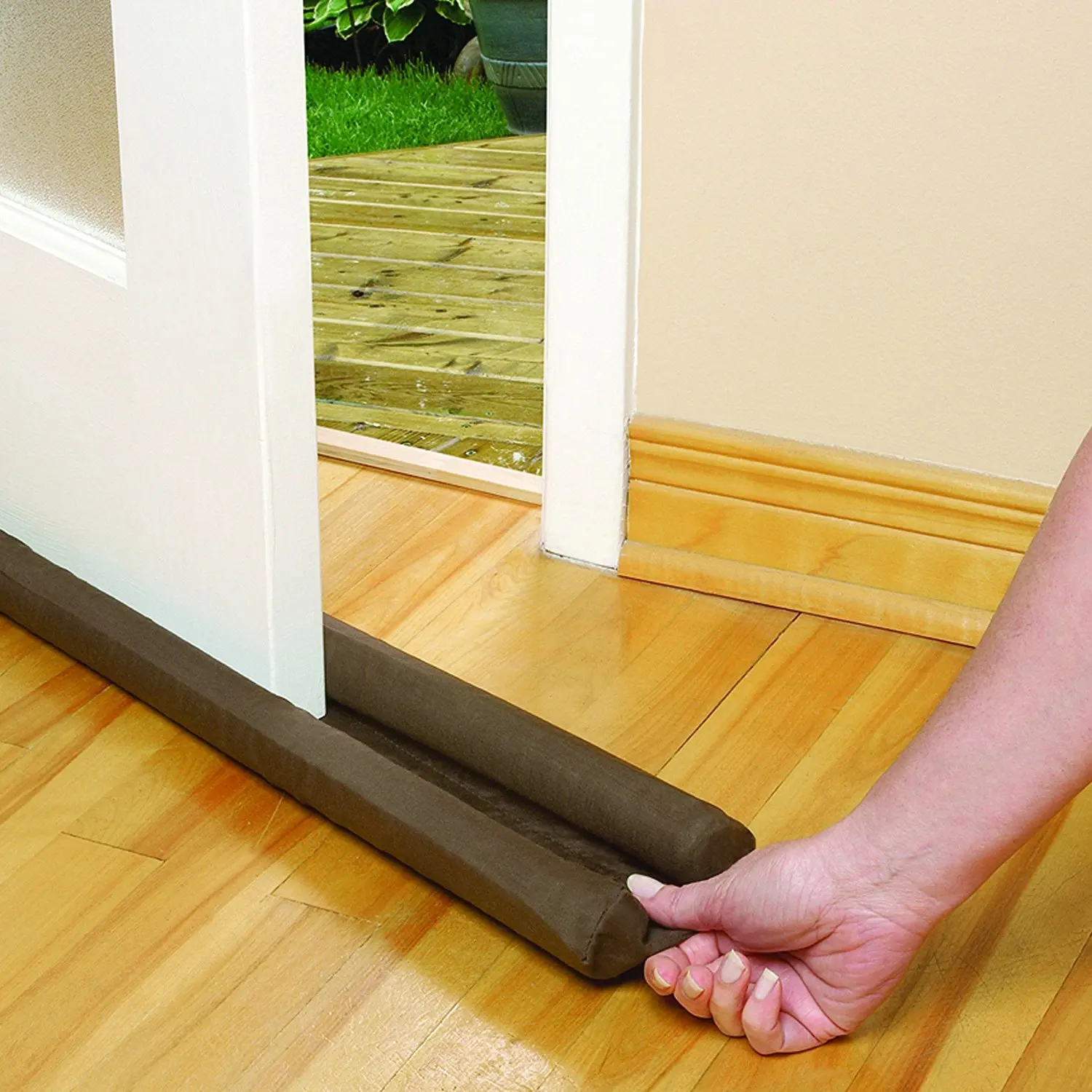 WSFS Hot Twin Door Draft Dodger Guard Stopper Energy Saving Protector Doorstop Home Decor