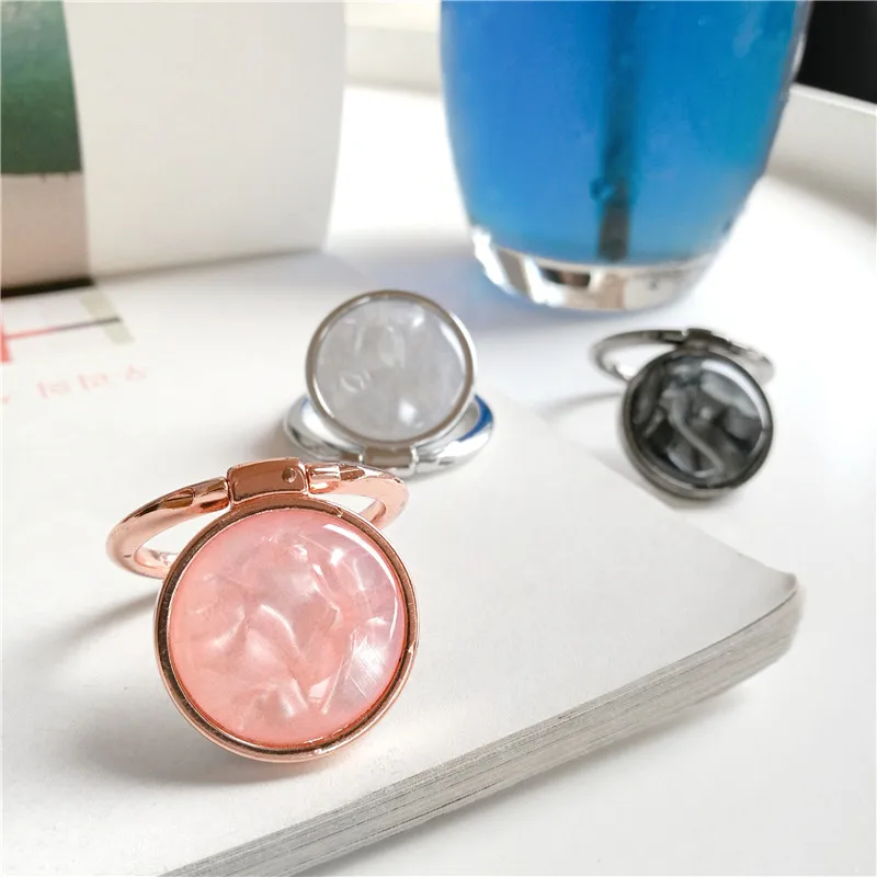 Novelty Luxury Pearls Jelly Metal Phone Ring Stand Holder Sticker For iPhone iPad Huawei Universal Cellphone Accessories