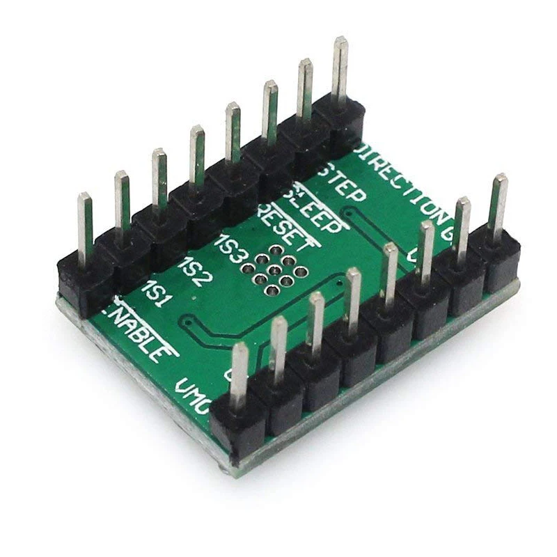 Módulo de buzo de Motor paso a paso A4988, Compatible con disipador de calor para rampas de controlador de impresora 3D 1,4, 5 uds.