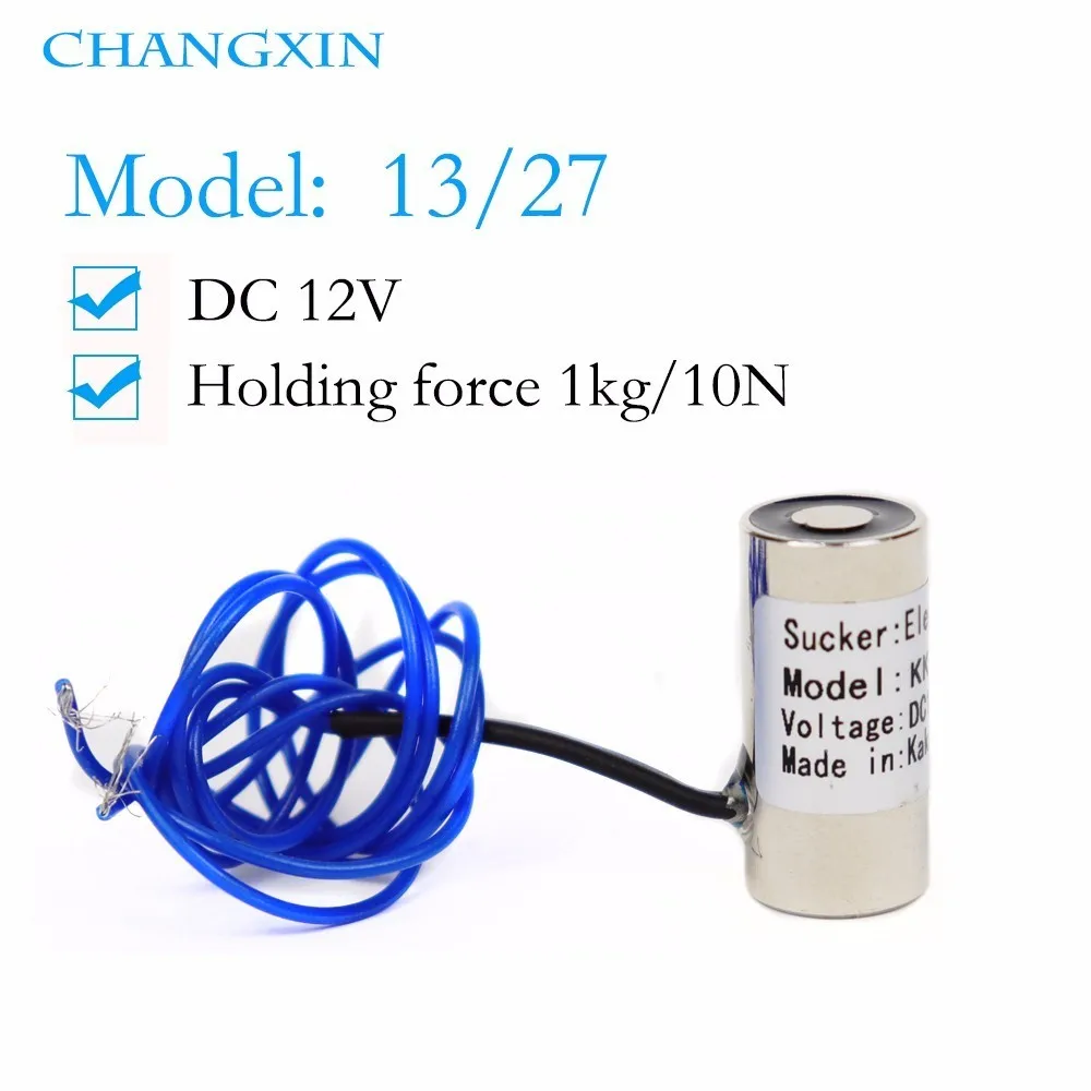 13*27mm Suction 1kg 10n Dc 6v/12v/24v Mini Solenoid Electromagnet Electric Lifting Electro Strong Magnet