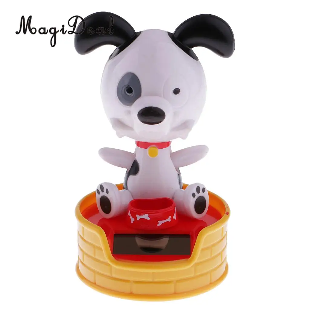 MagiDeal Solar Powered Dancing   Toy Car Ornament Bobble Head Dog Animal Toy for Home Office Desk Table Decor 10Kinds