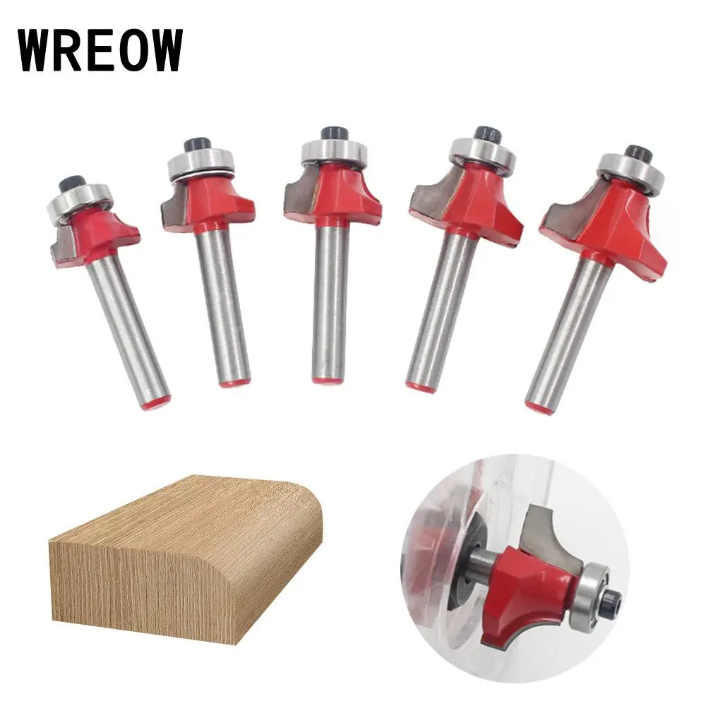 1Pc 1/2 1/4 inch Cutter Round Shank Wood Milling Cutters Router Bit For Woodworking Tools Straight End Trimmer Milling Cutter