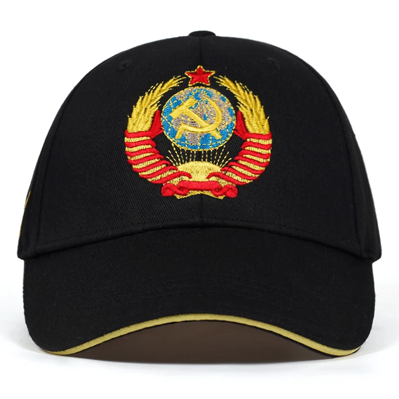 high quality CCCP national emblem Baseball Cap 100%Cotton snapback caps Adjustable Sun Hat Outdoor Visor Hats