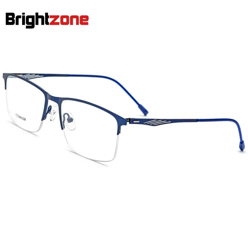 

5 Colors Options No-Screw Unique Hinges Square Half Rim Spectacle Frame Business Affairs Glasses Frame Man Glass Oculos De Grau