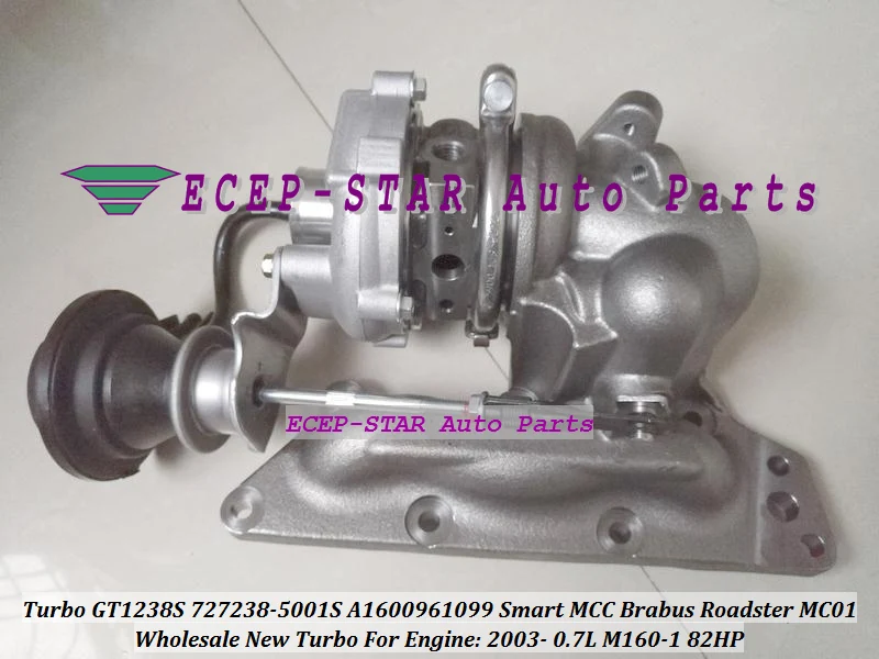 Free Ship GT1238S 727238 727238-5001S 727238-0001 A1600961099 Turbo For Smart MCC Brabus ROADSTER MC01 2003- 0.7L M160-1 82HP