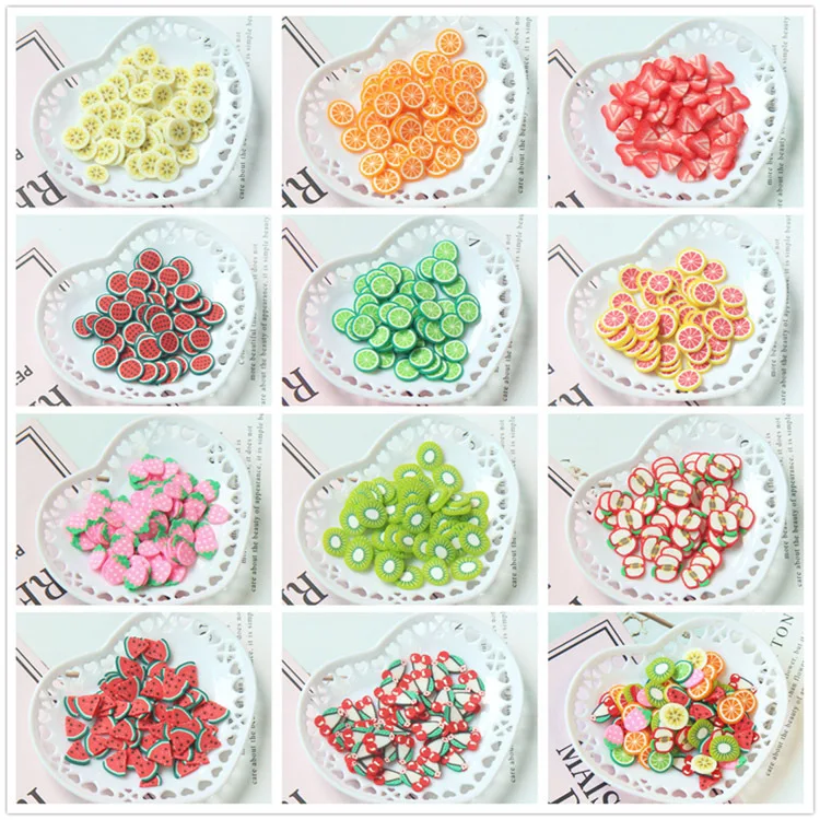 1000pc Crystal Fruit Slime Beads for Kids Clear Anti-Stress