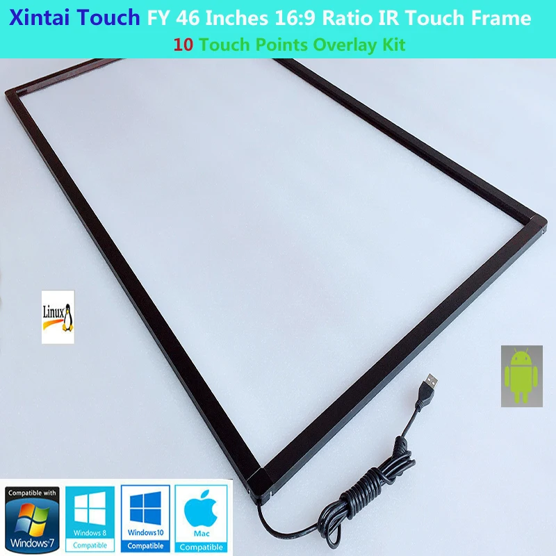 Xintai Touch FY 46 Inches 10 Touch Points 16:9 Ratio IR Touch Frame Panel Plug & Play (NO Glass)