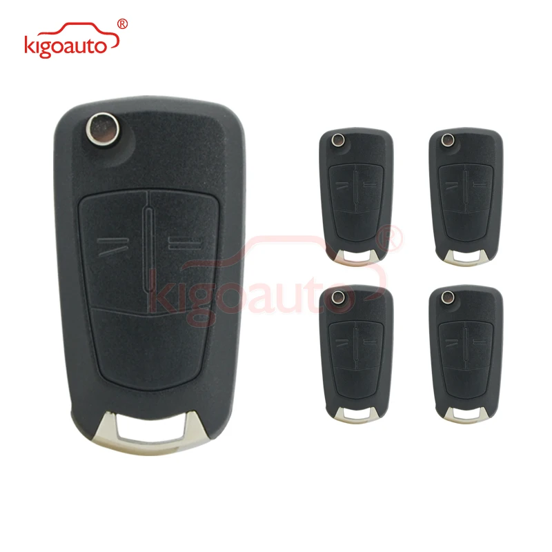 

Kigoauto 5pcs 93178494 Flip Key 2 Button 433Mhz ID46-PCF7941 Chip HU100 736-743-A For Opel Astra H Zafira B 2006 2007 2008