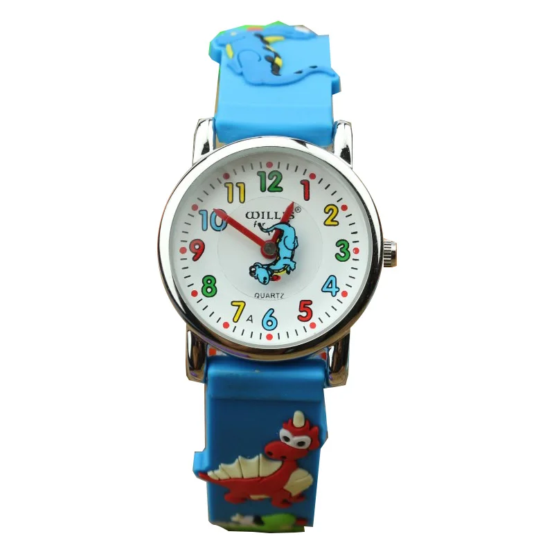 NAZEYT brand 3D kids cinturino in silicone orologio al quarzo bambini dinosauro quadrante tridimensionale movimento giapponese ragazzi cartoon watch