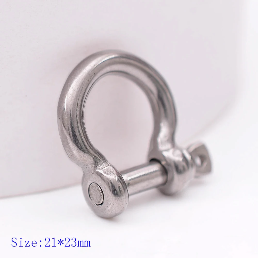 5pc 304 Stainless Steel O Shape Shackle Clasp For LeatherCraft Paracord Bracelet