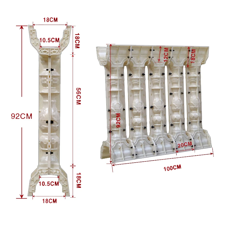 ABS Plastic Concrete Baluister Moulding Fence Molding for Garden