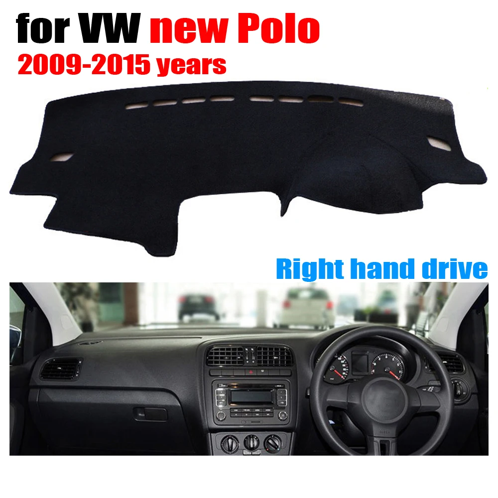 Car dashboard covers mat for VOLKSWAGEN VW New Polo 2009-2015 Right hand drive dashmat pad dash cover dashboard accessories