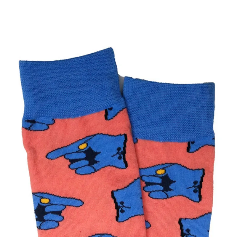 Men Sock Cartoon Flower Leaves Submarine Bird Fashion Harajuku Happy Funny Skate Hip Hop Street Male Casual Cotton Socks Autumn
